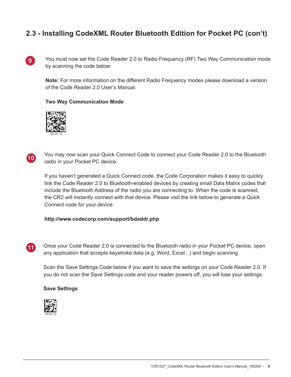 Code CodeXML Router User Manual | Page 11 / 21