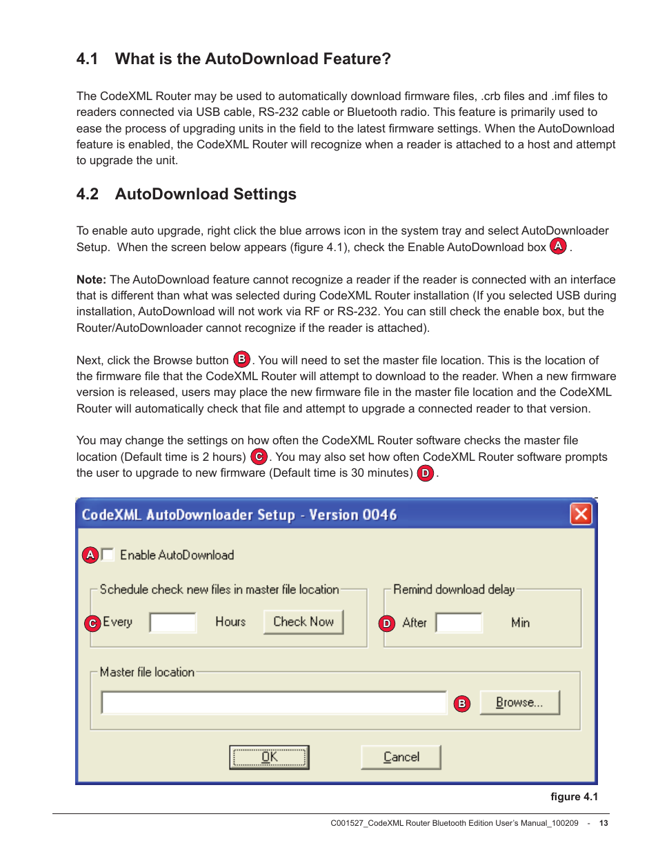 1 what is the autodownload feature, 2 autodownload settings | Code CodeXML Router User Manual | Page 16 / 21