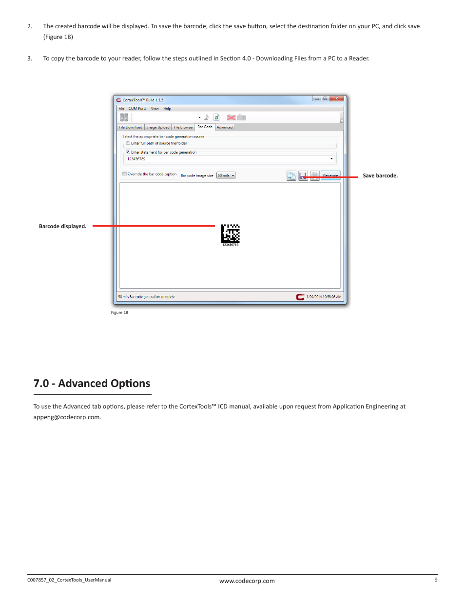 0 - advanced options | Code CortexTools User Manual | Page 12 / 12