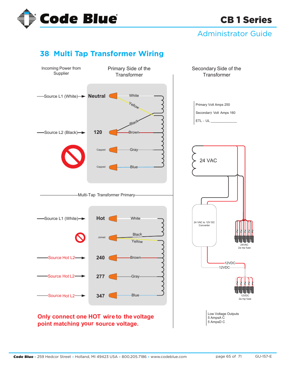 Cb 1 series, Y r s | Code Blue CB 1-E ECONOMICAL HELP POINT User Manual | Page 65 / 71