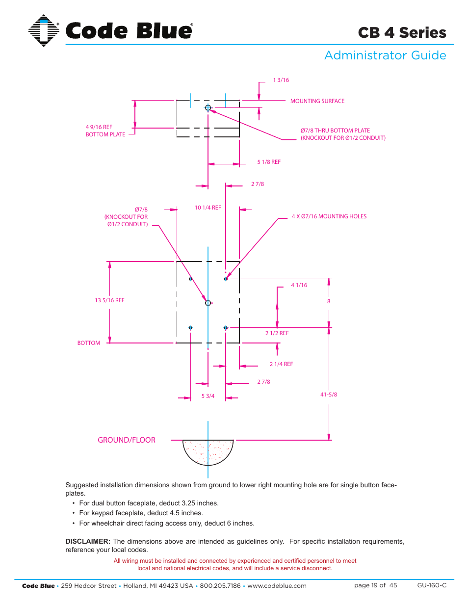 Cb 4 series, Administrator guide | Code Blue CB 4-S SIGNATURE WALL/POLE MOUNT ENCLOSURE User Manual | Page 19 / 45