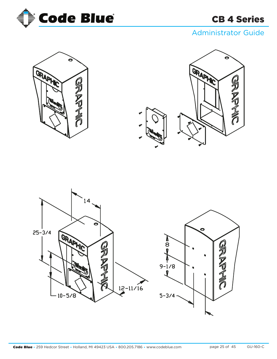 Cb 4 series, Administrator guide | Code Blue CB 4-S SIGNATURE WALL/POLE MOUNT ENCLOSURE User Manual | Page 25 / 45