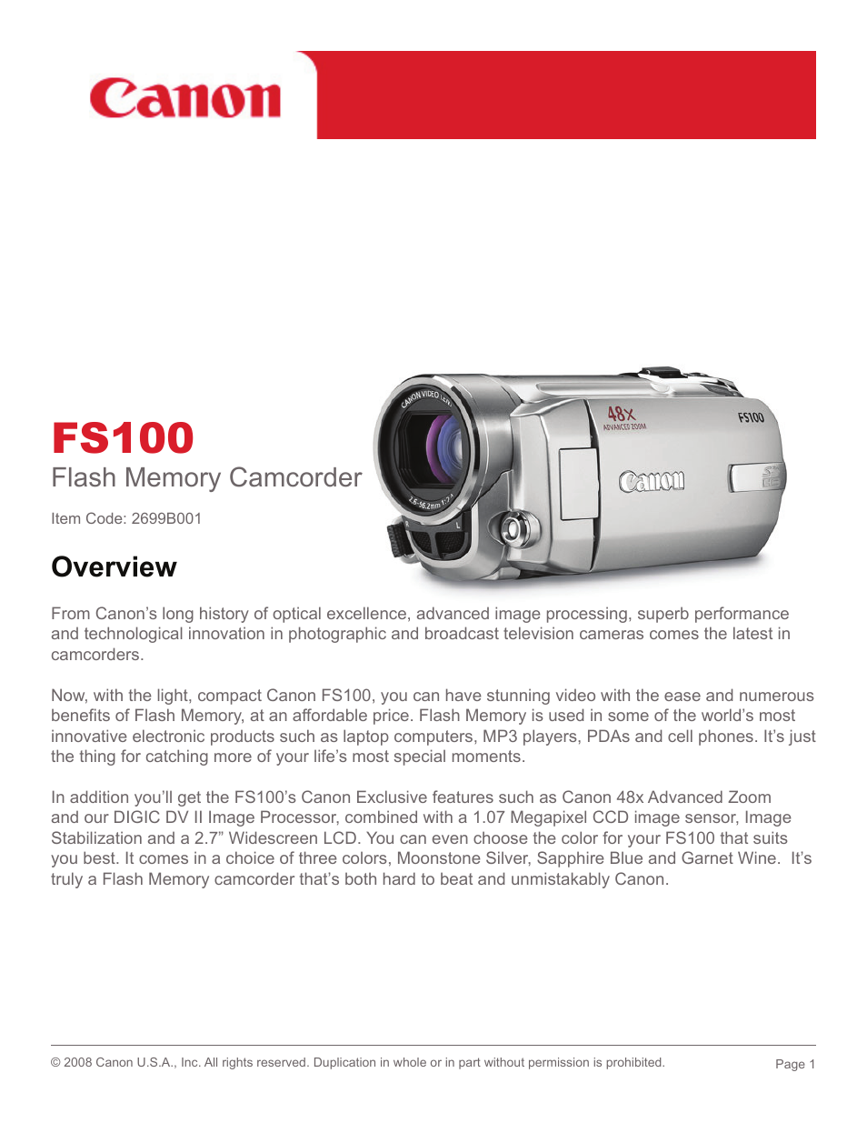 Canon 2699B001 User Manual | 19 pages