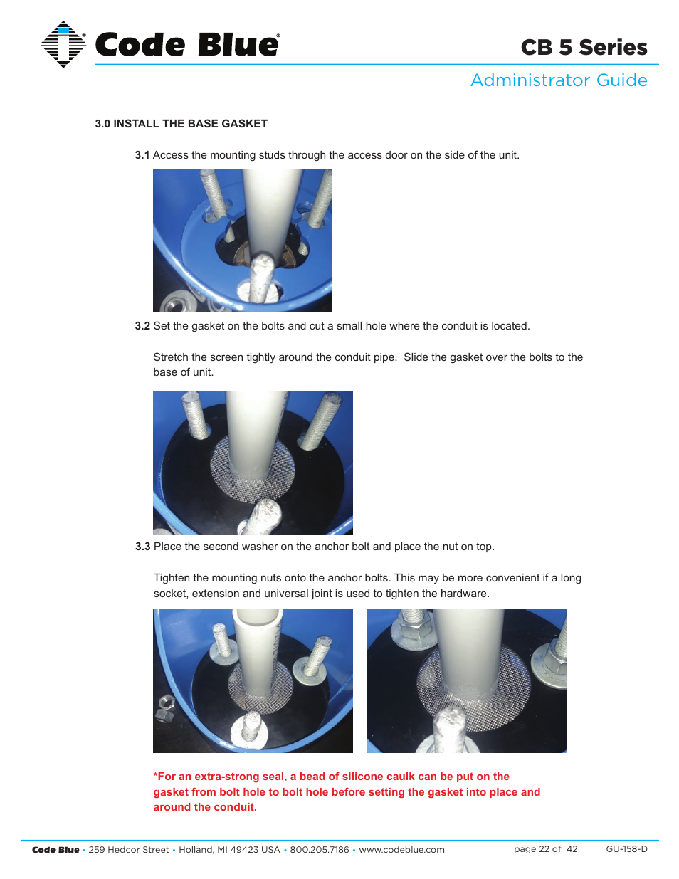 Cb 5 series, Administrator guide | Code Blue CB 5-S ECONOMICAL SLIM HELP POINT User Manual | Page 22 / 42