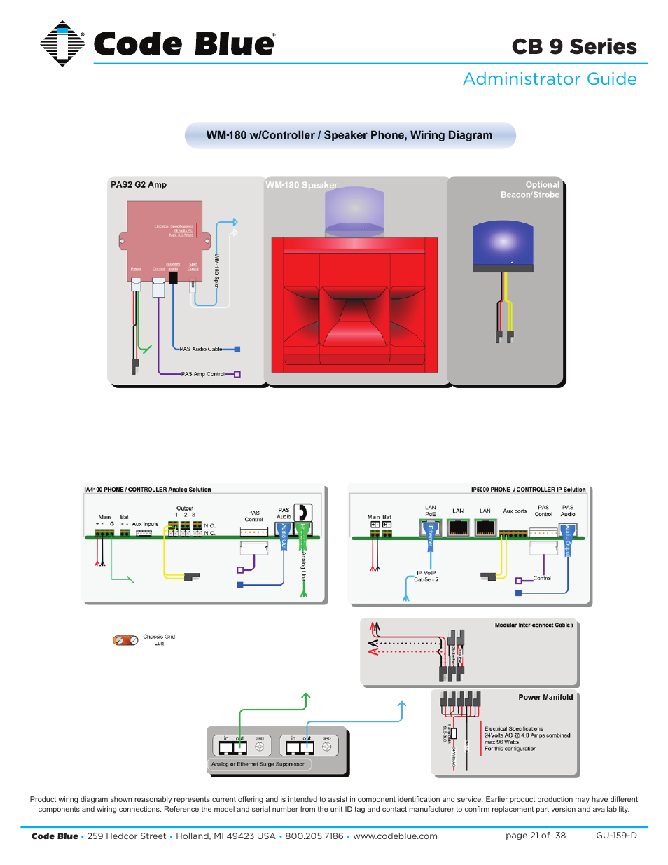 Cb 9 series, Administrator guide | Code Blue CB 9-S SIGNATURE SHORT ENCLOSURE User Manual | Page 21 / 38