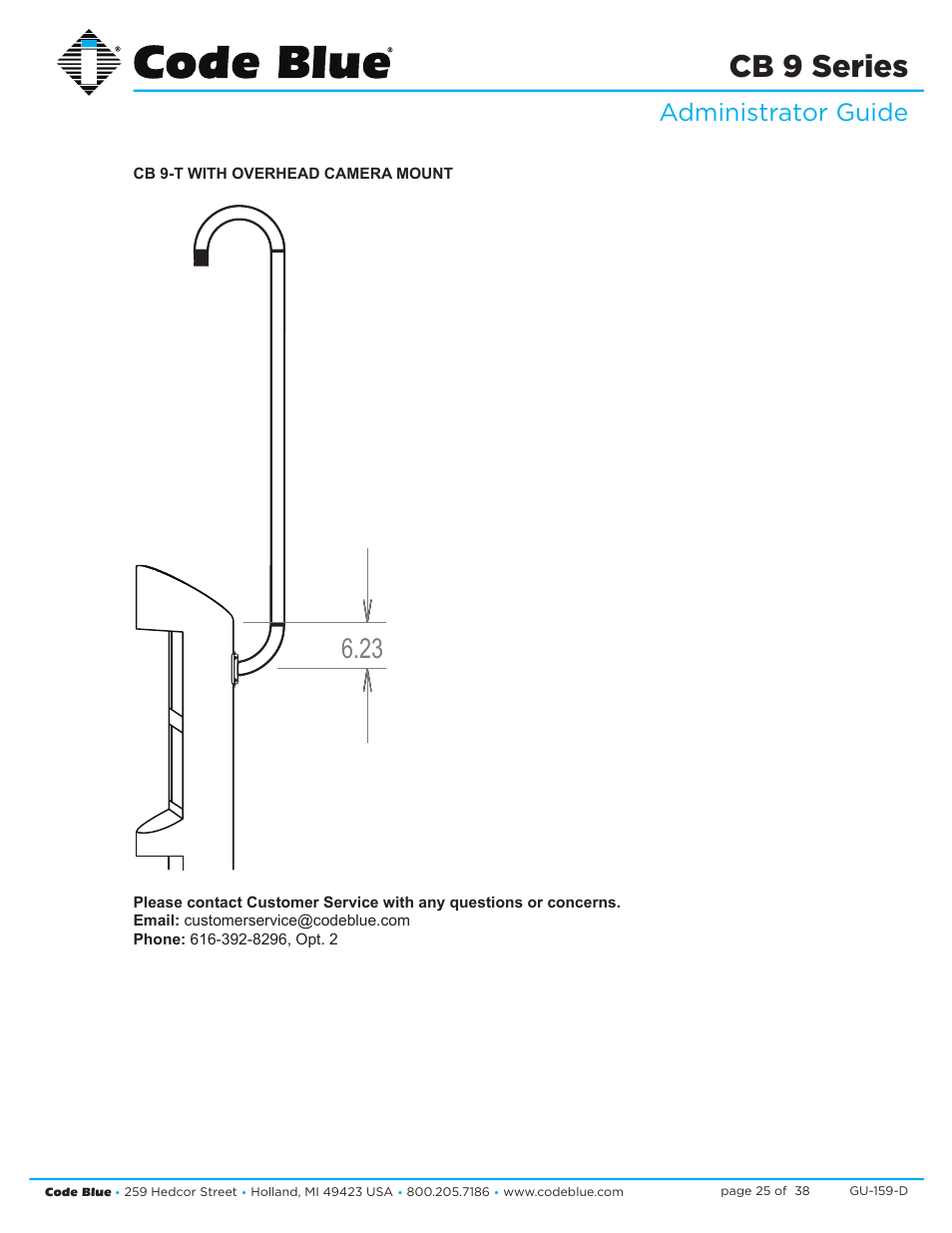 Cb 9 series, Administrator guide | Code Blue CB 9-S SIGNATURE SHORT ENCLOSURE User Manual | Page 25 / 38