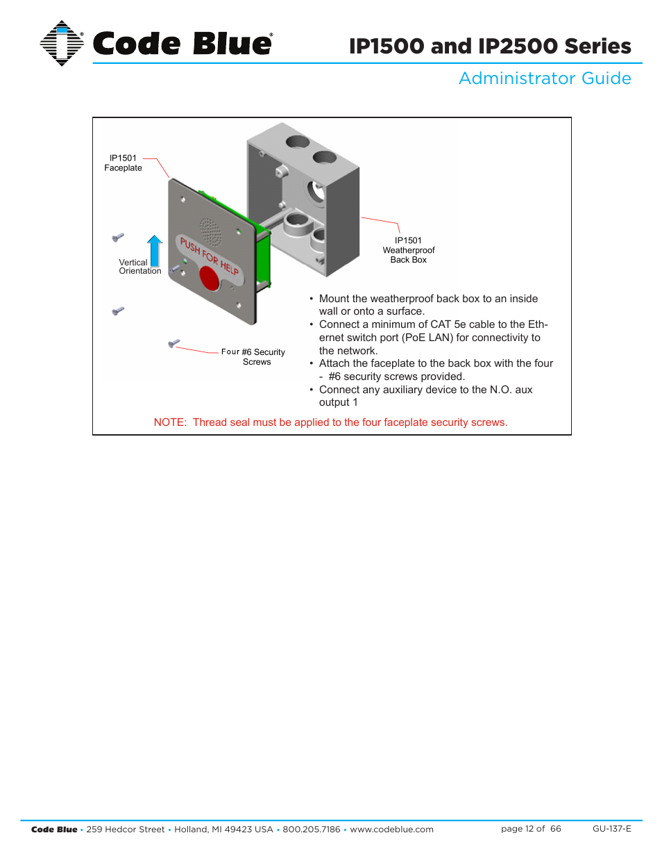 Administrator guide | Code Blue IP1500 VOIP SPEAKERPHONE User Manual | Page 12 / 66