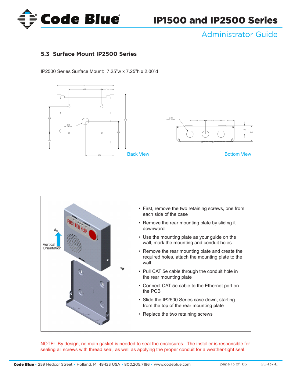 Administrator guide | Code Blue IP1500 VOIP SPEAKERPHONE User Manual | Page 13 / 66