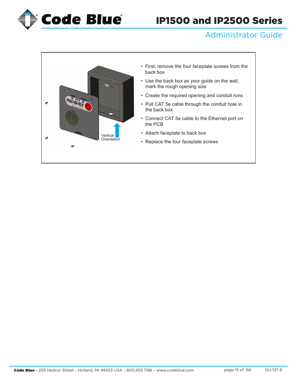 Administrator guide | Code Blue IP1500 VOIP SPEAKERPHONE User Manual | Page 15 / 66