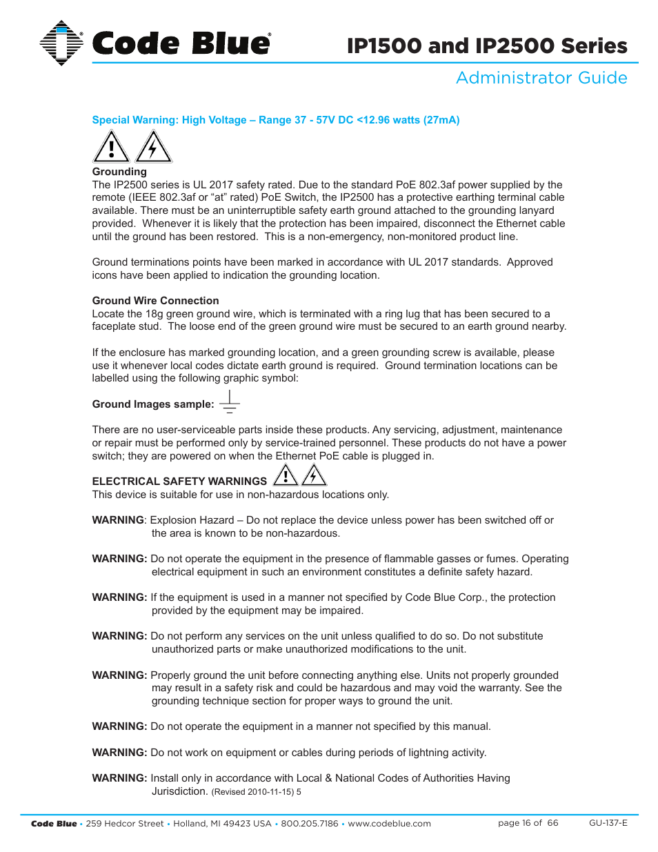 Administrator guide | Code Blue IP1500 VOIP SPEAKERPHONE User Manual | Page 16 / 66