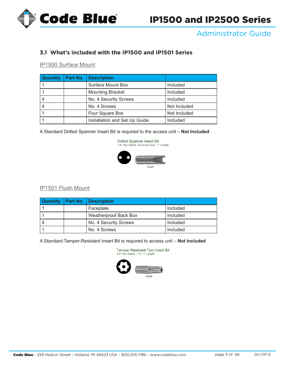 Administrator guide | Code Blue IP1500 VOIP SPEAKERPHONE User Manual | Page 5 / 66