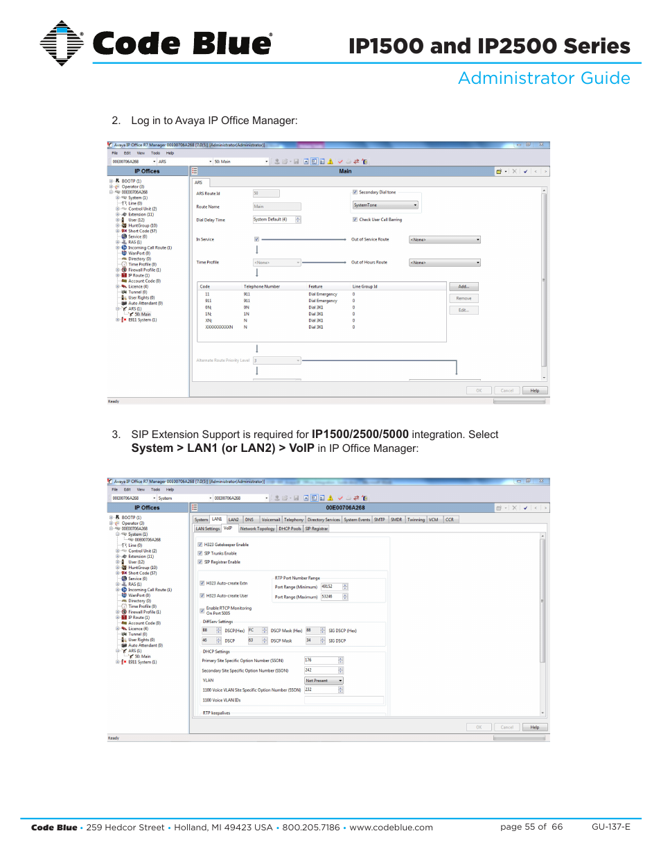 Administrator guide | Code Blue IP1500 VOIP SPEAKERPHONE User Manual | Page 55 / 66