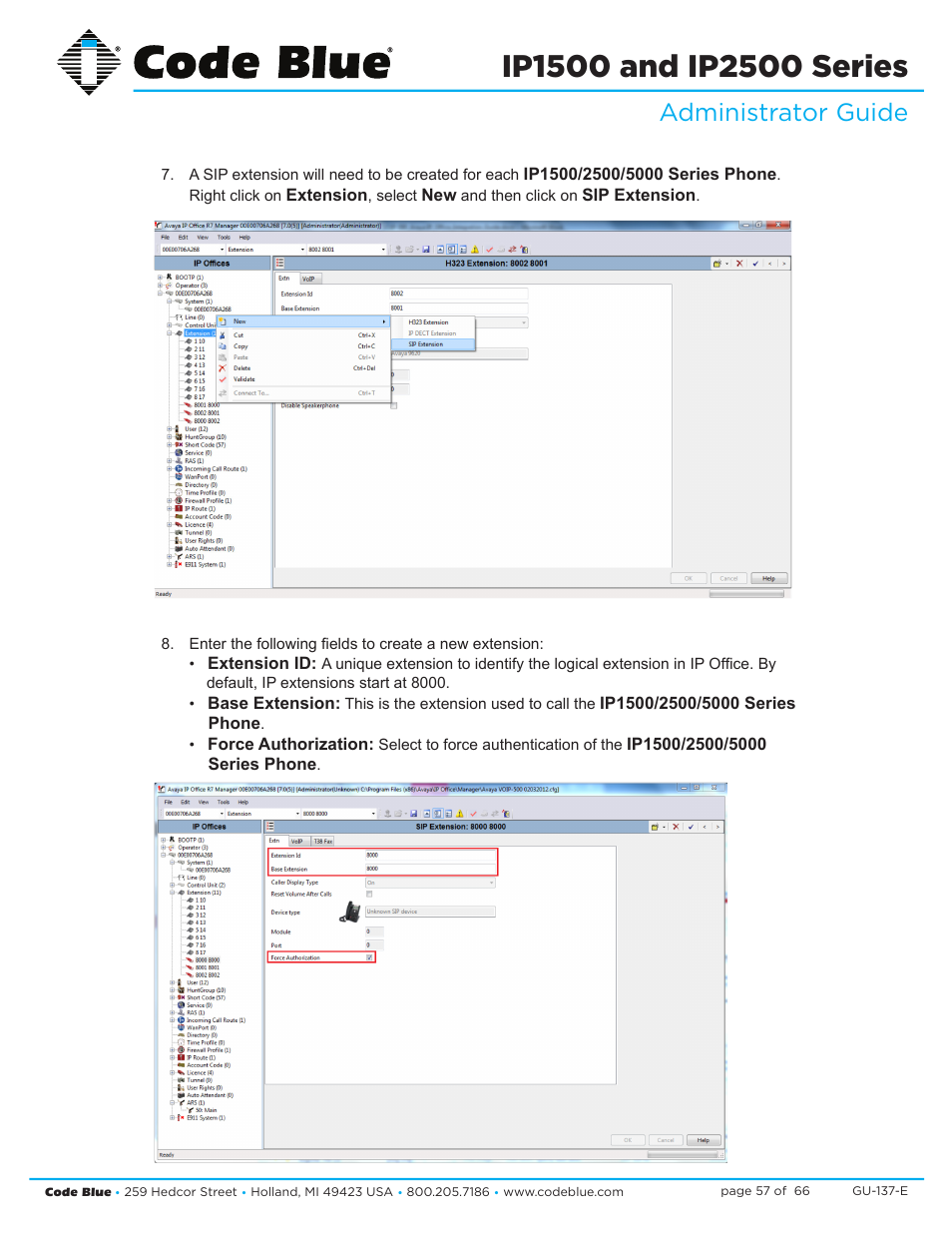 Administrator guide | Code Blue IP1500 VOIP SPEAKERPHONE User Manual | Page 57 / 66