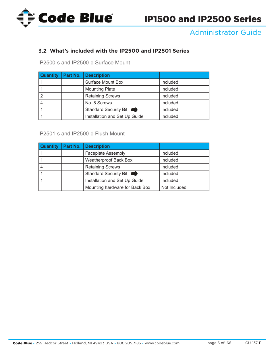 Administrator guide | Code Blue IP1500 VOIP SPEAKERPHONE User Manual | Page 6 / 66