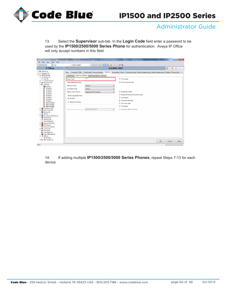 Administrator guide | Code Blue IP1500 VOIP SPEAKERPHONE User Manual | Page 60 / 66