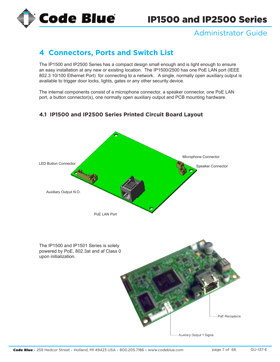 Code Blue IP1500 VOIP SPEAKERPHONE User Manual | Page 7 / 66