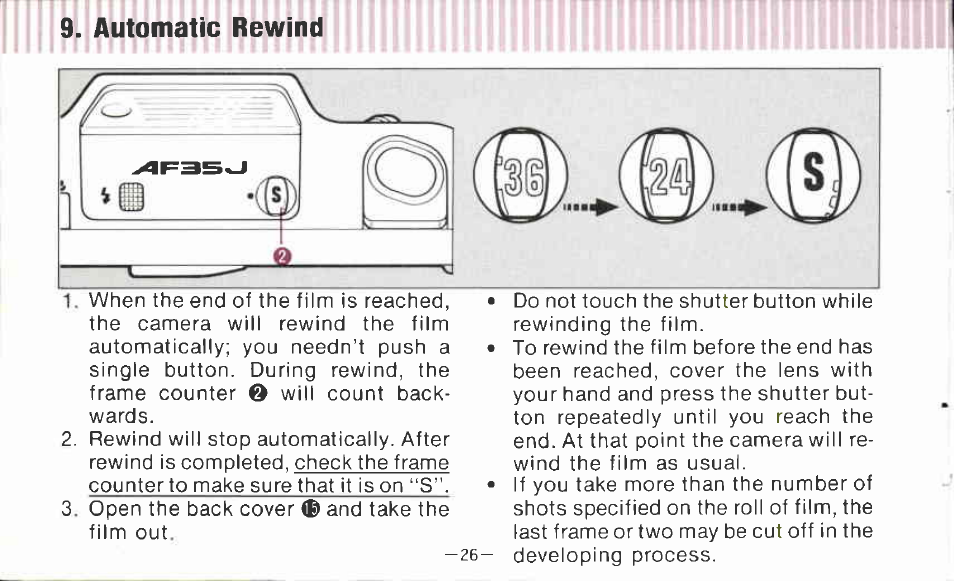 Canon AF 35 J User Manual | Page 26 / 54