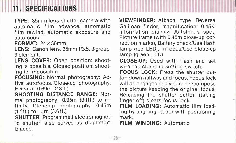Canon AF 35 J User Manual | Page 28 / 54