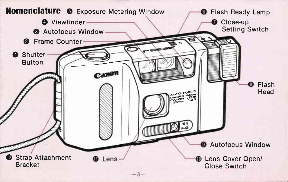 Canon AF 35 J User Manual | Page 3 / 54