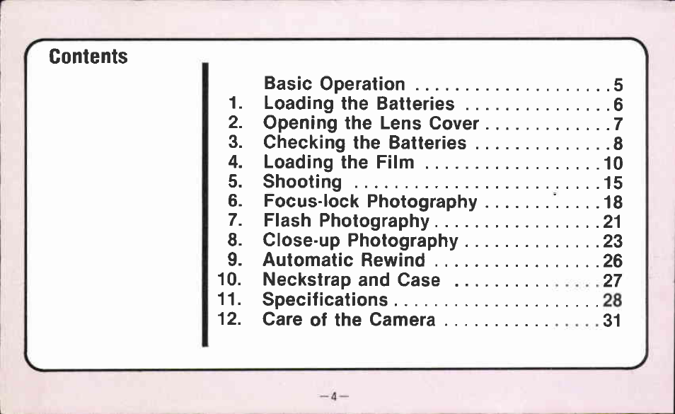 Canon AF 35 J User Manual | Page 4 / 54