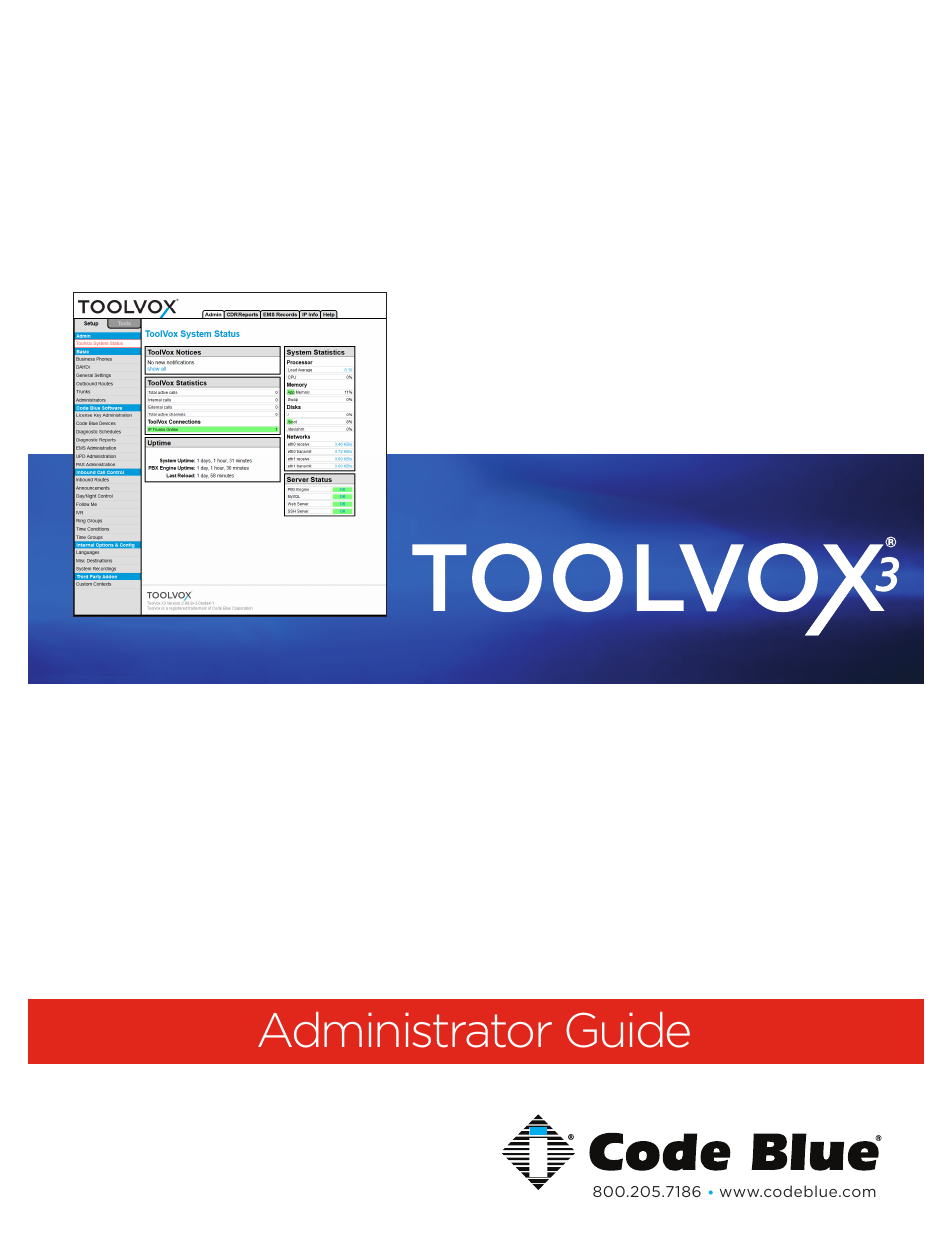 Code Blue TOOLVOX X3 User Manual | 132 pages