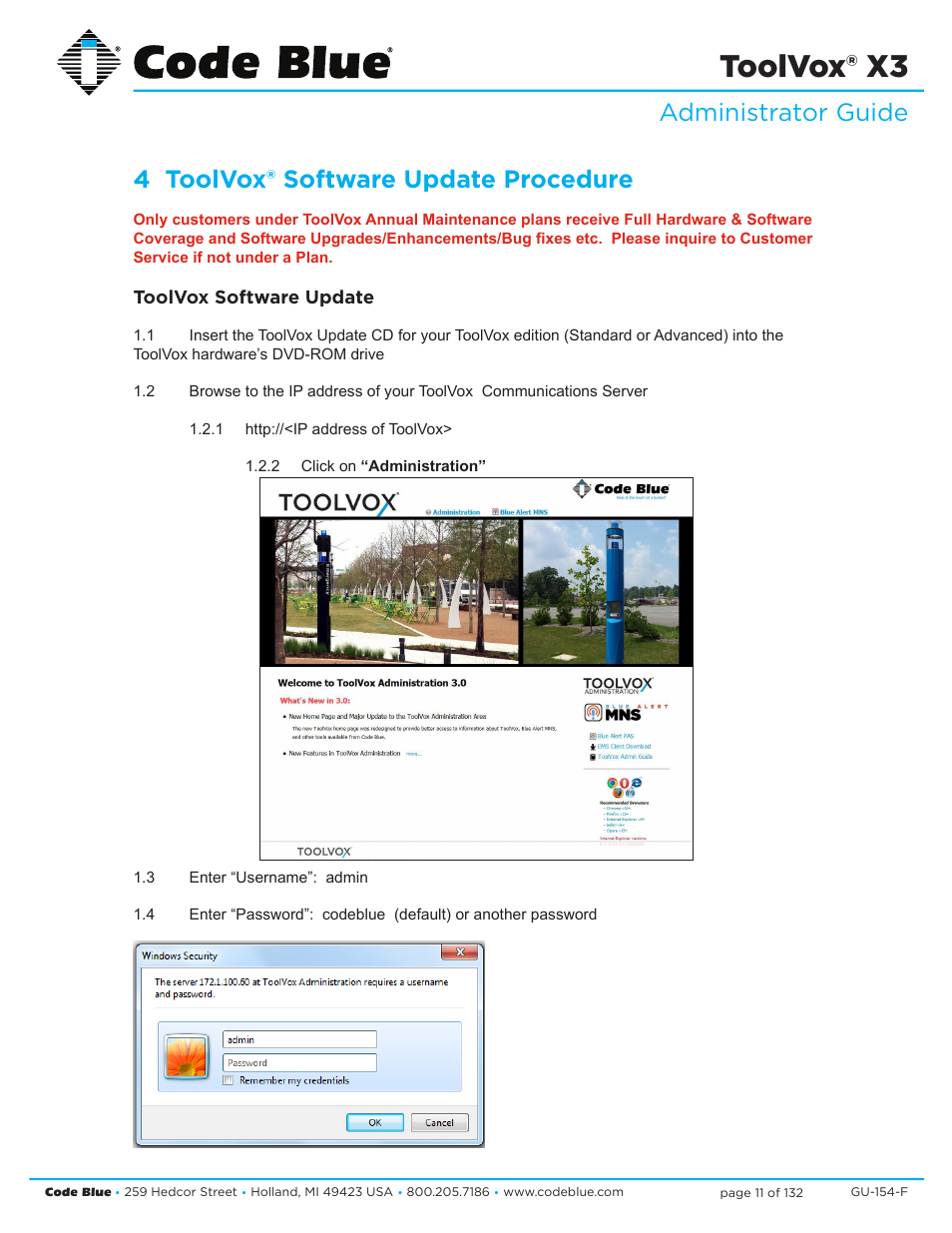 Toolvox® x3 | Code Blue TOOLVOX X3 User Manual | Page 11 / 132