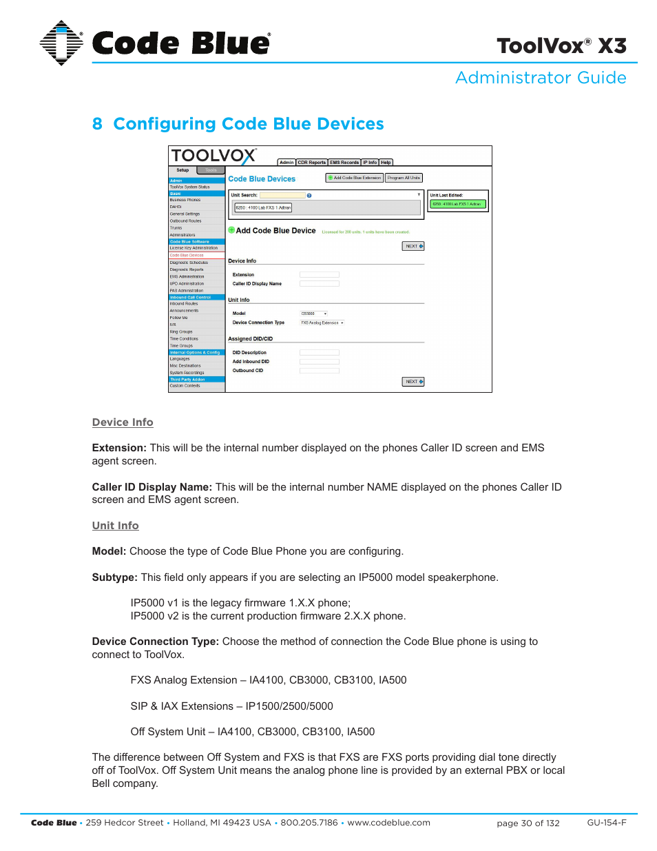 Toolvox® x3 | Code Blue TOOLVOX X3 User Manual | Page 30 / 132