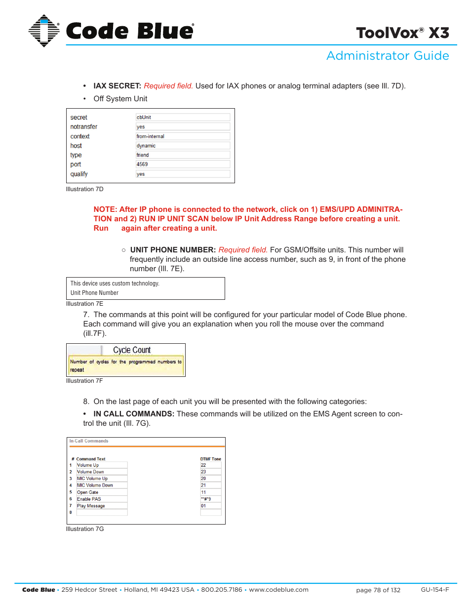 Toolvox® x3, Administrator guide | Code Blue TOOLVOX X3 User Manual | Page 78 / 132