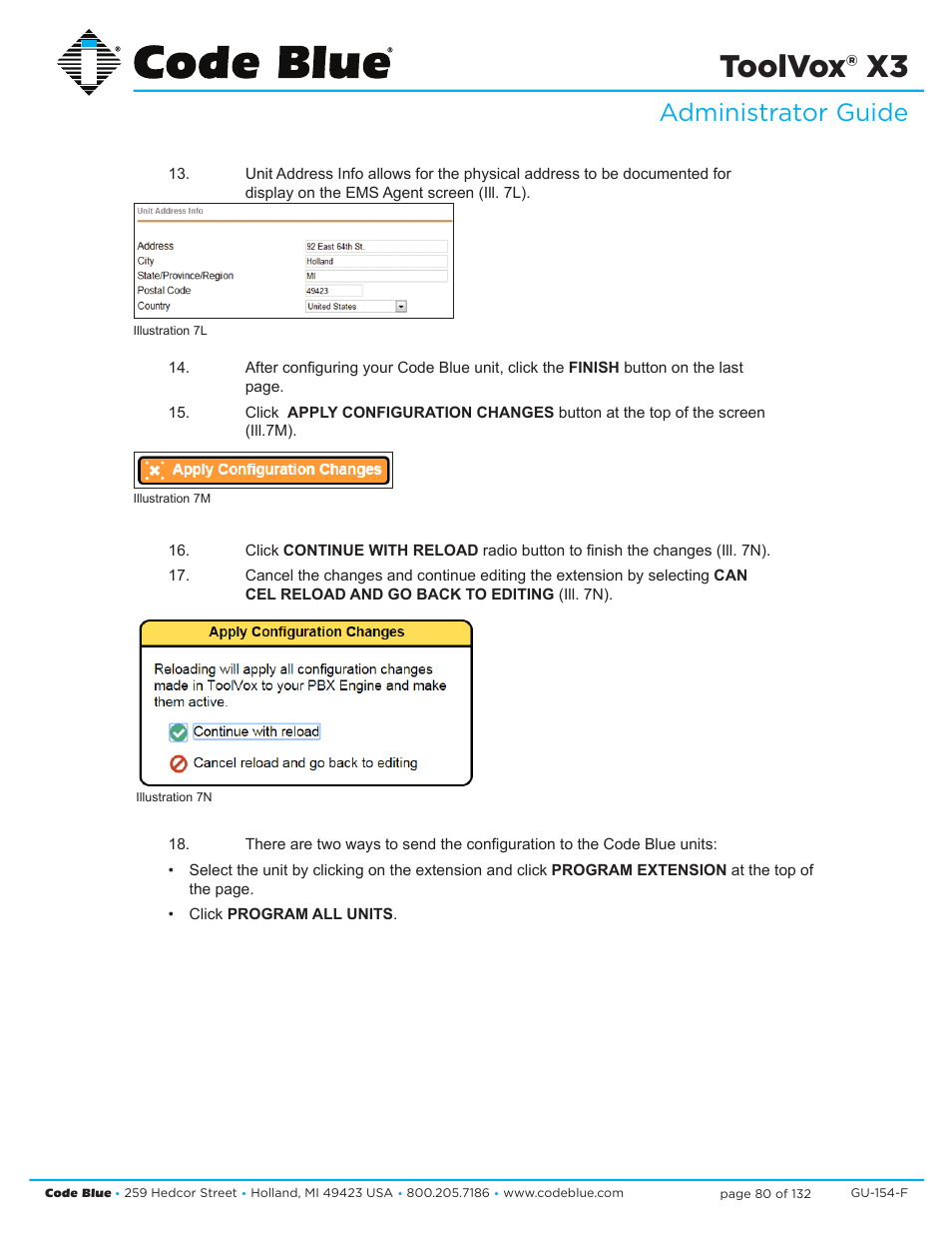 Toolvox® x3, Administrator guide | Code Blue TOOLVOX X3 User Manual | Page 80 / 132