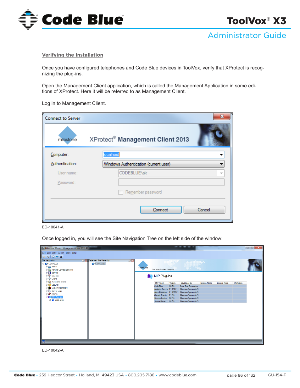 Toolvox® x3, Administrator guide, User guide | Code Blue TOOLVOX X3 User Manual | Page 86 / 132