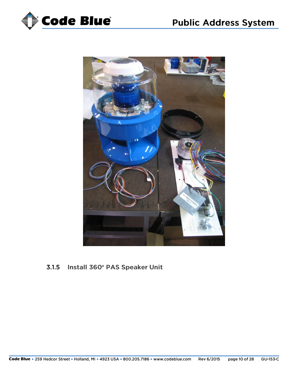 Figure 1, Administrator guide | Code Blue 360-DEGREE PEDESTAL MOUNT PUBLIC ADDRESS SPEAKER User Manual | Page 10 / 28