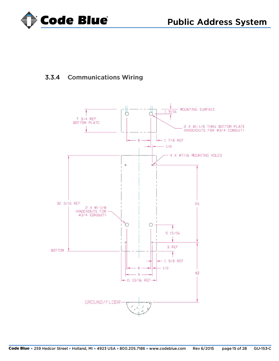 Figure 3, Administrator guide | Code Blue 360-DEGREE PEDESTAL MOUNT PUBLIC ADDRESS SPEAKER User Manual | Page 15 / 28