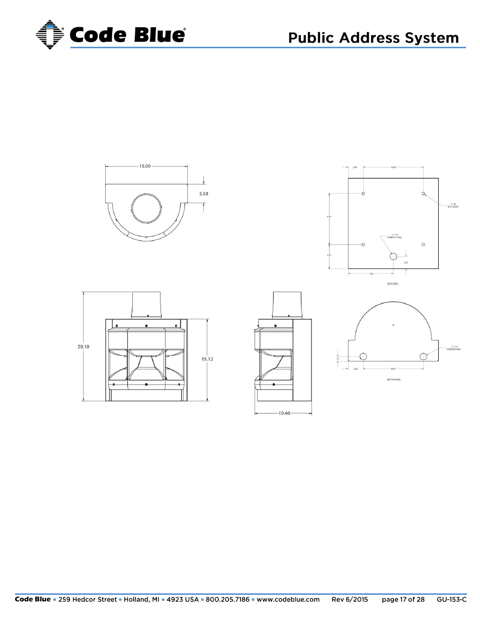 Administrator guide | Code Blue 360-DEGREE PEDESTAL MOUNT PUBLIC ADDRESS SPEAKER User Manual | Page 17 / 28
