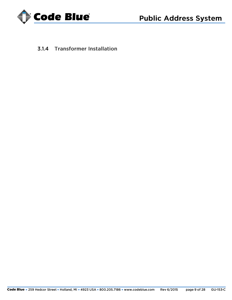 Administrator guide | Code Blue 360-DEGREE PEDESTAL MOUNT PUBLIC ADDRESS SPEAKER User Manual | Page 9 / 28