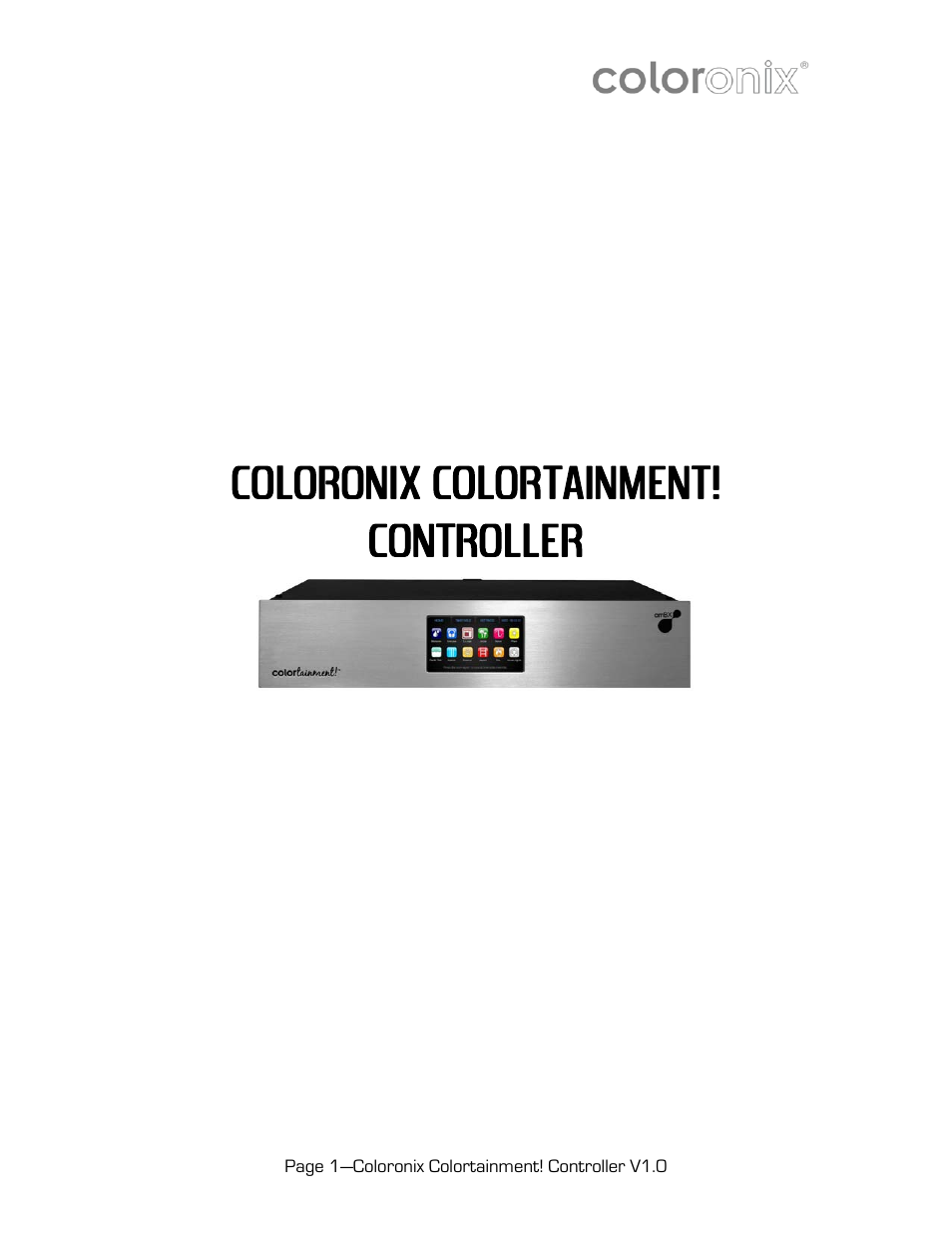 Coloronix SCC6 User Manual | 13 pages