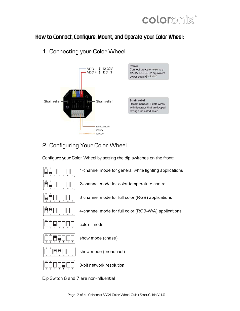 Coloronix SCC4 User Manual | Page 2 / 4