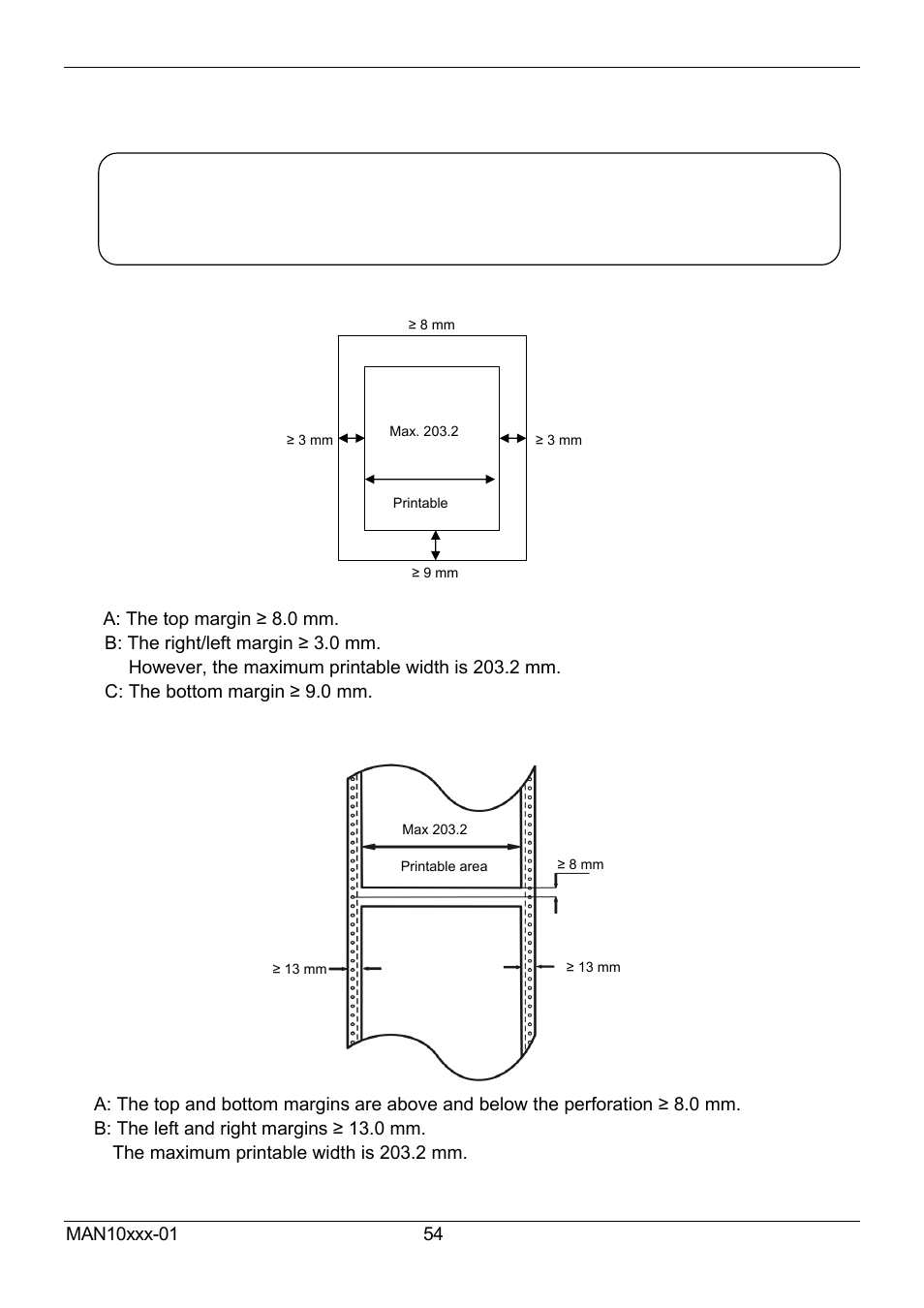 A.3 printable area | Compuprint 2056 User Manual | Page 62 / 68