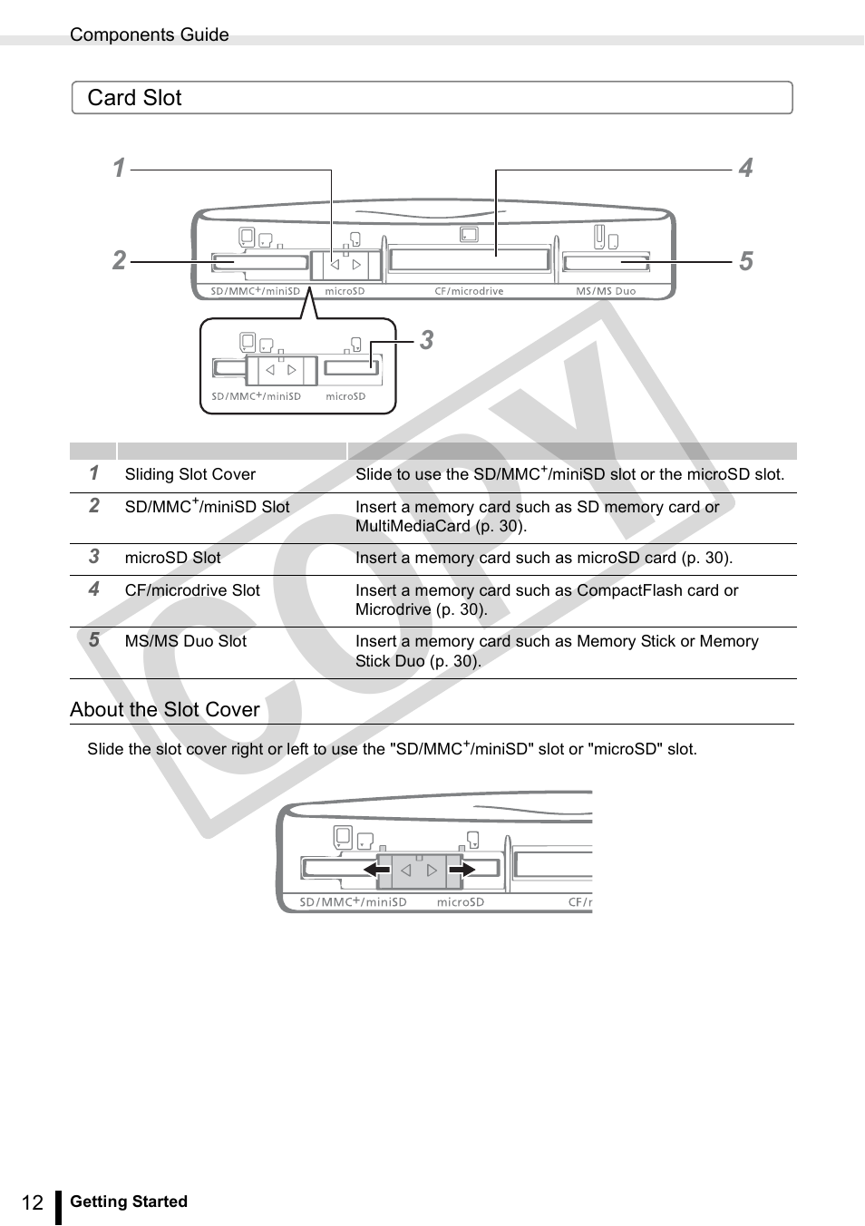 Co py | Canon SELPHY ES3 CDP-E063-010 User Manual | Page 12 / 124