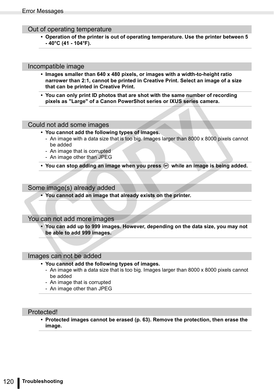 Co py | Canon SELPHY ES3 CDP-E063-010 User Manual | Page 120 / 124