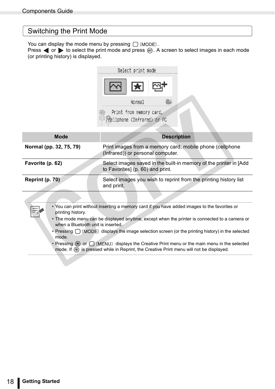 Co py | Canon SELPHY ES3 CDP-E063-010 User Manual | Page 18 / 124