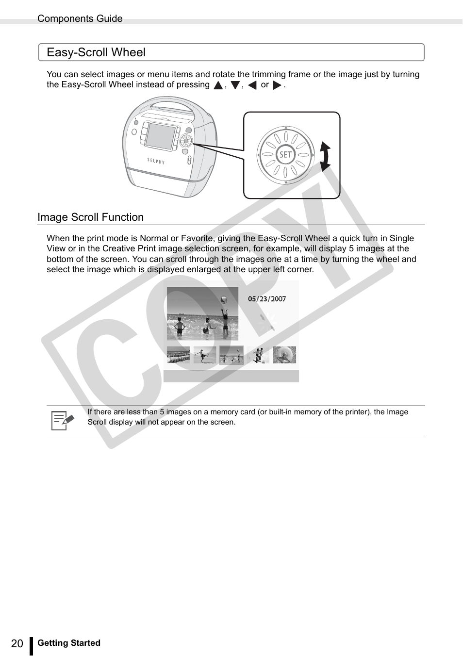 Co py | Canon SELPHY ES3 CDP-E063-010 User Manual | Page 20 / 124