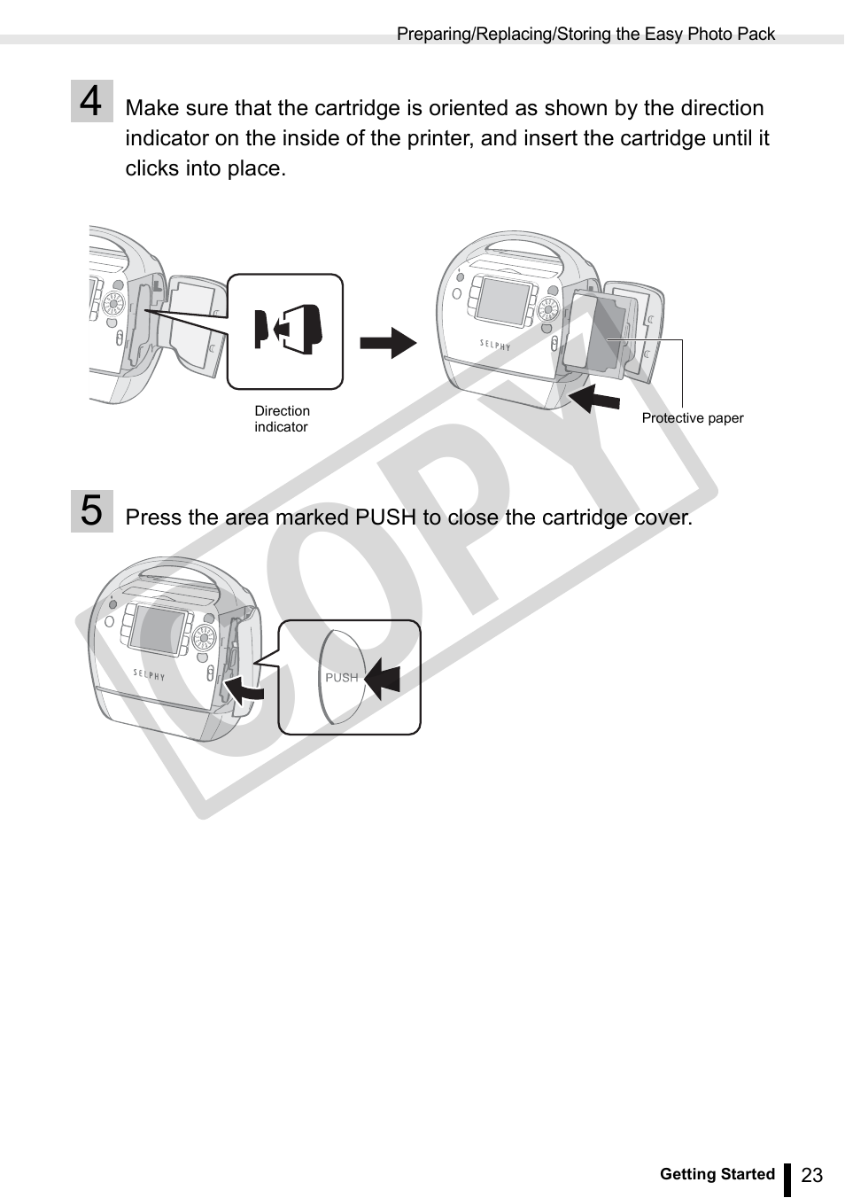 Co py | Canon SELPHY ES3 CDP-E063-010 User Manual | Page 23 / 124