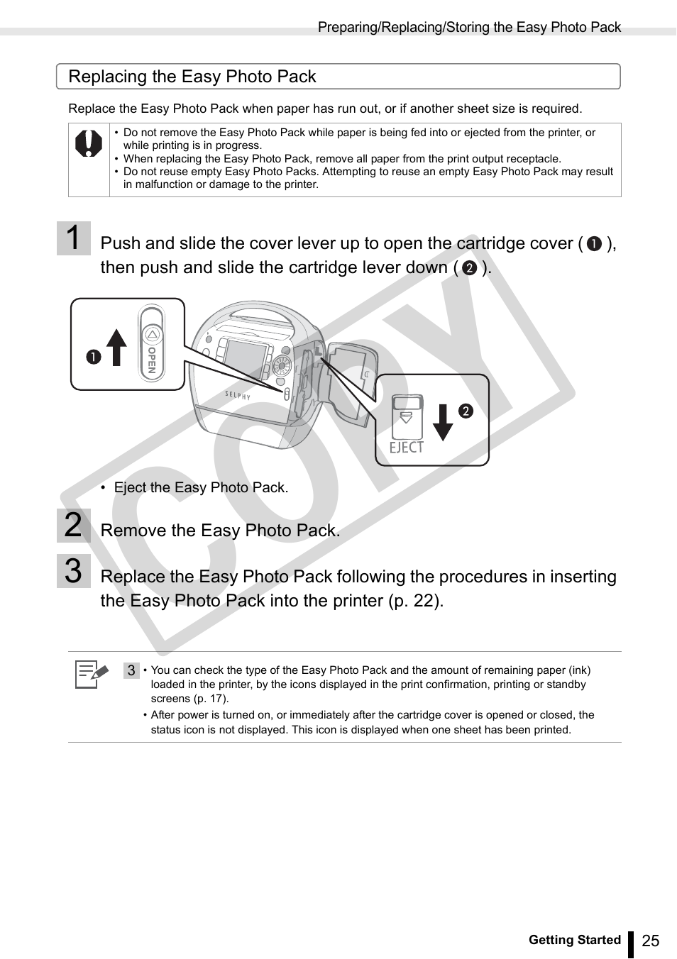 Co py | Canon SELPHY ES3 CDP-E063-010 User Manual | Page 25 / 124