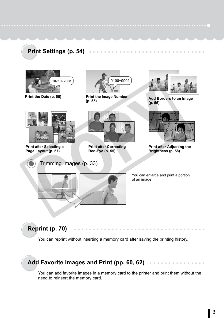 C o py | Canon SELPHY ES3 CDP-E063-010 User Manual | Page 3 / 124