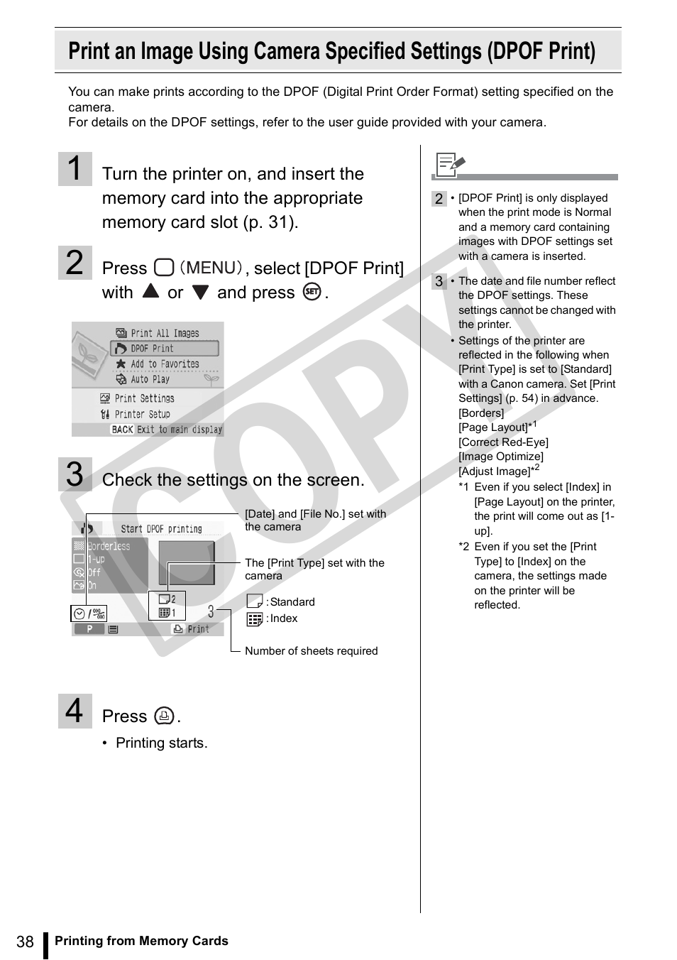 Co py | Canon SELPHY ES3 CDP-E063-010 User Manual | Page 38 / 124