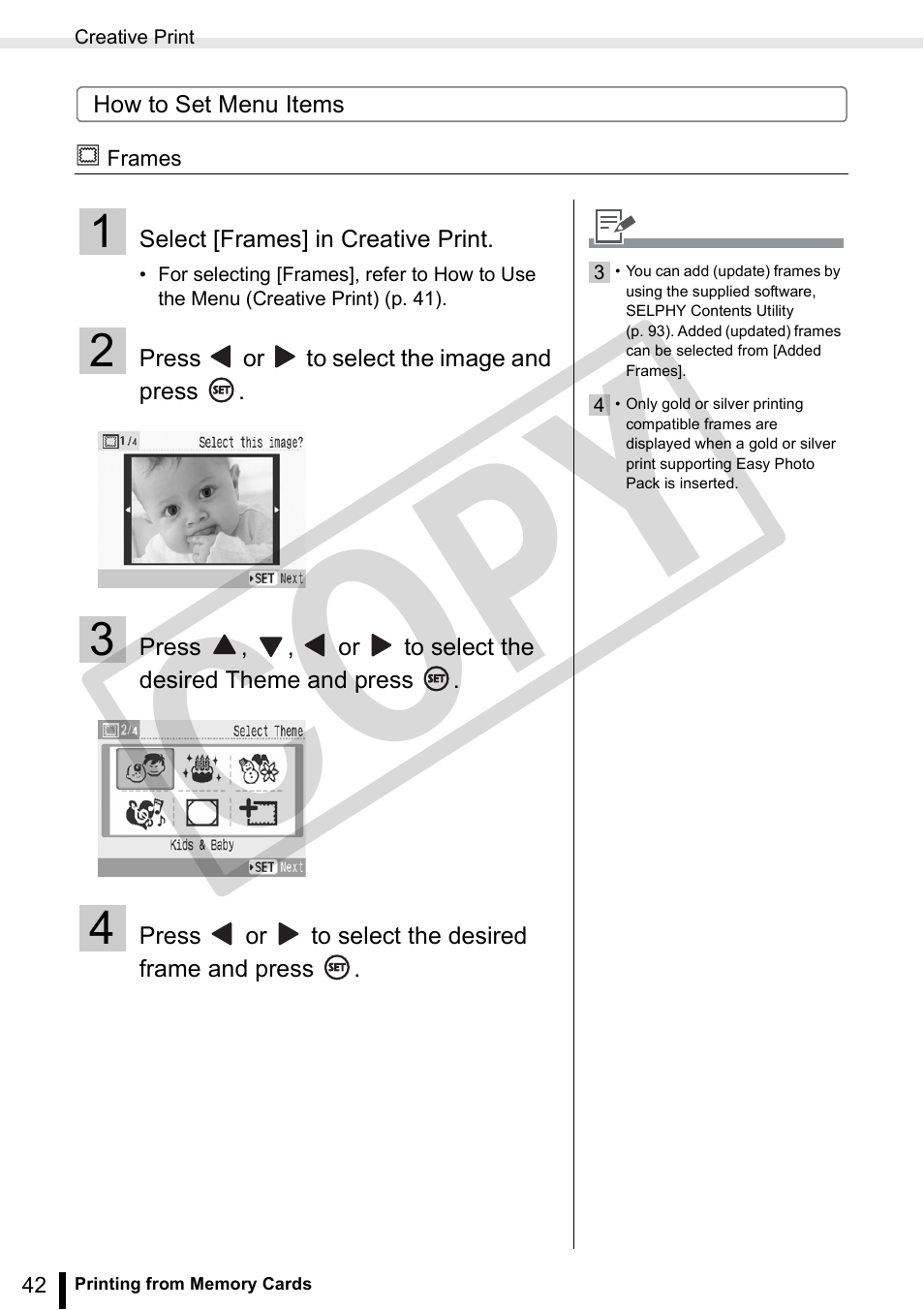 Co py | Canon SELPHY ES3 CDP-E063-010 User Manual | Page 42 / 124