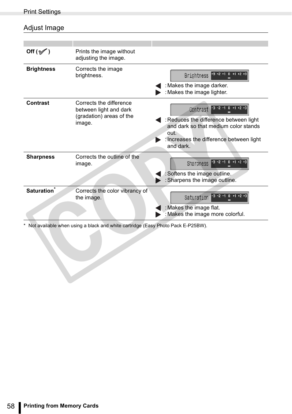 Co py | Canon SELPHY ES3 CDP-E063-010 User Manual | Page 58 / 124