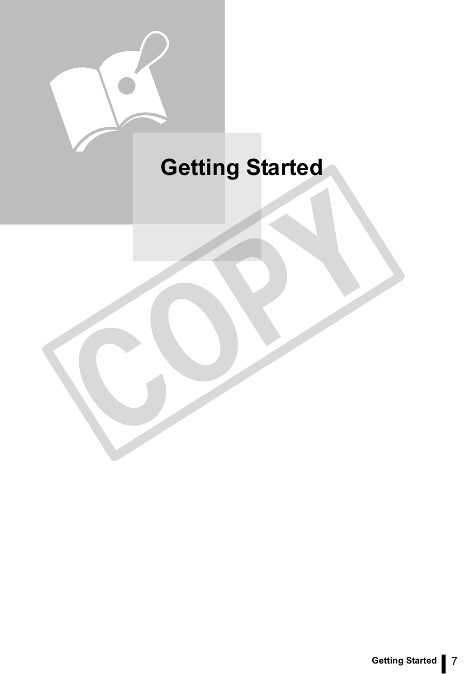 Getting started, Co py | Canon SELPHY ES3 CDP-E063-010 User Manual | Page 7 / 124