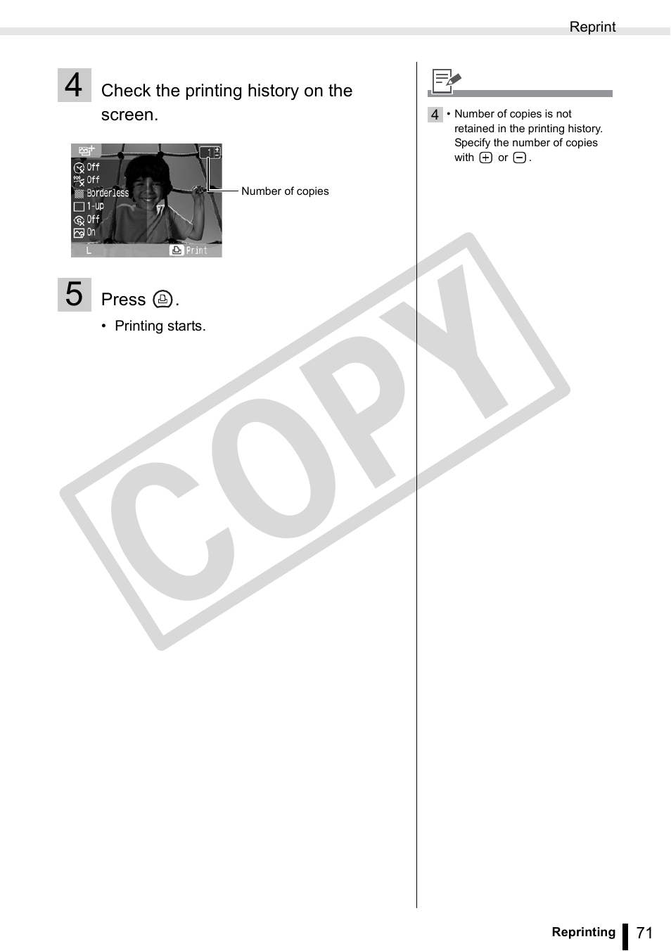 Co py | Canon SELPHY ES3 CDP-E063-010 User Manual | Page 71 / 124