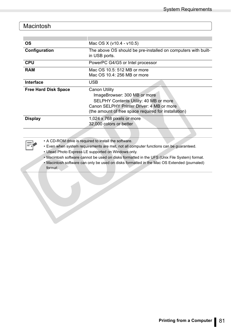 Co py | Canon SELPHY ES3 CDP-E063-010 User Manual | Page 81 / 124